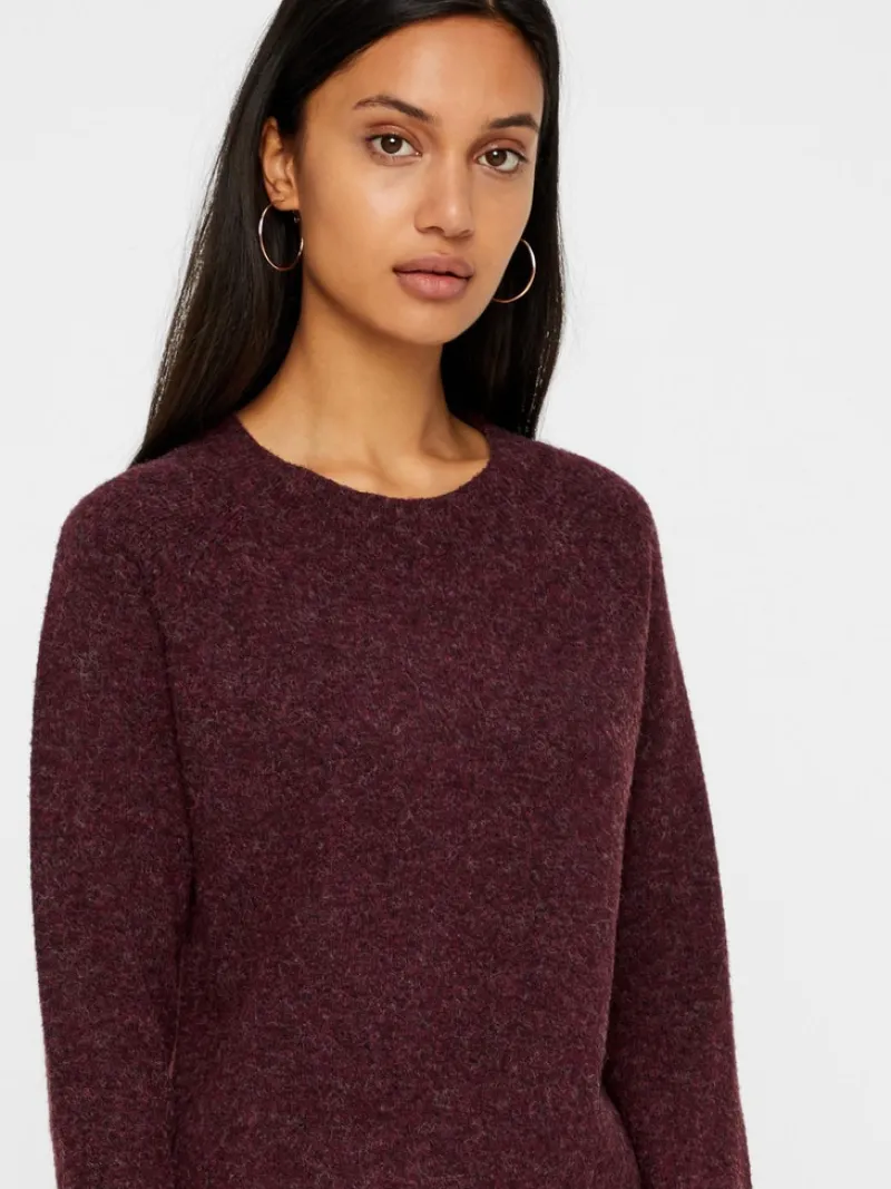 Vero Moda Pullover & Sweatshirts*VMDOFFY LS O-NECK BLOUSE GA NOOS Winetasting