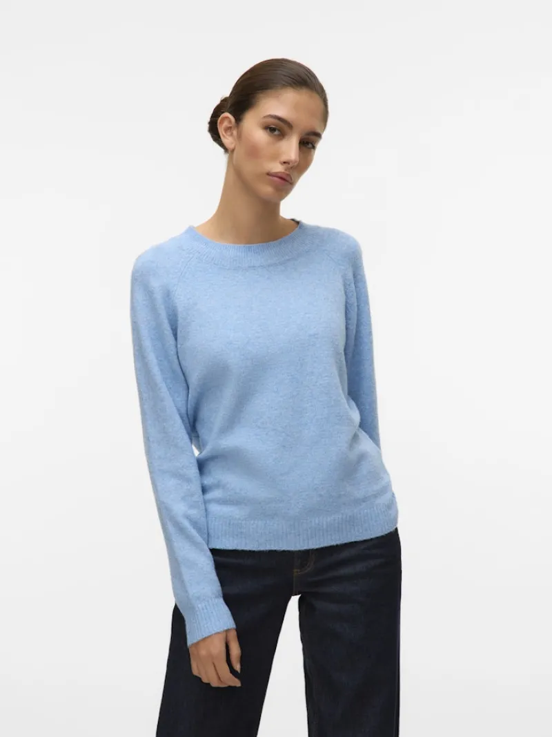 Vero Moda Pullover & Sweatshirts*VMDOFFY LS O-NECK BLOUSE GA NOOS blue jasper