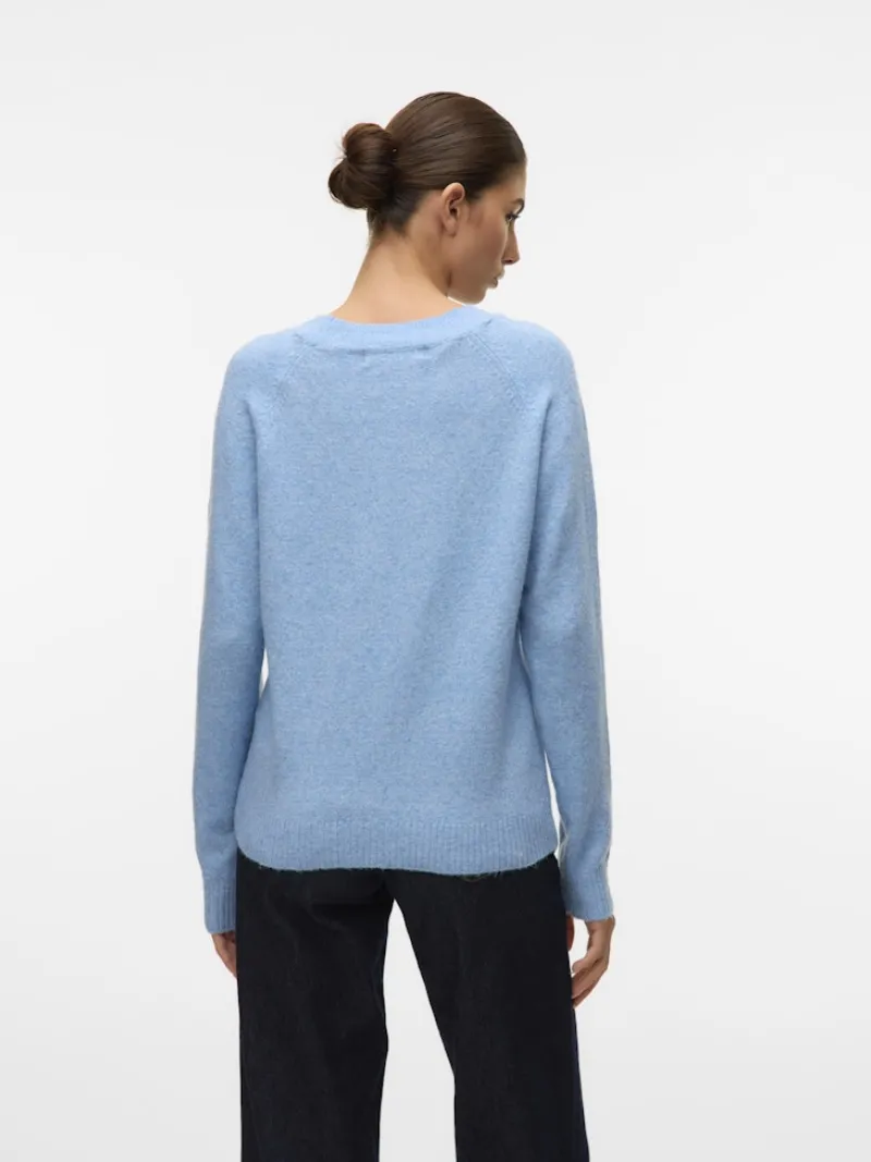 Vero Moda Pullover & Sweatshirts*VMDOFFY LS O-NECK BLOUSE GA NOOS blue jasper