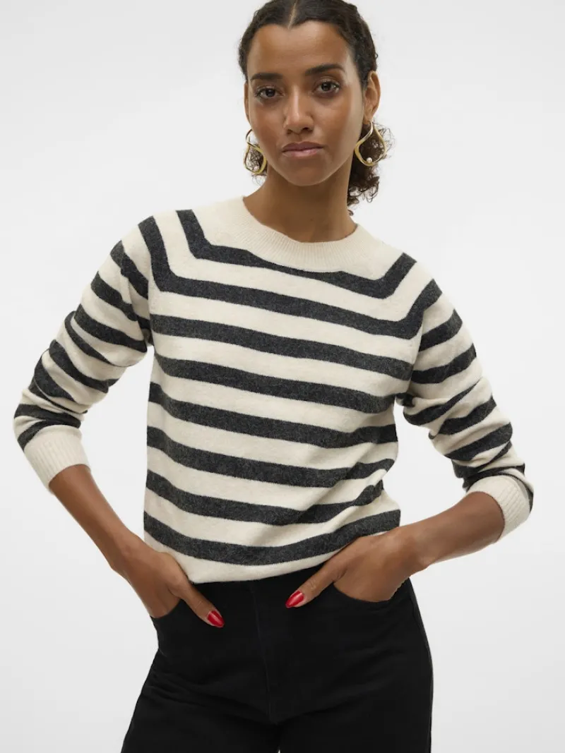 Vero Moda Pullover & Sweatshirts*VMDOFFY LS O-NECK BLOUSE GA NOOS birch2