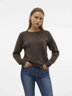 Vero Moda Pullover & Sweatshirts*VMDOFFY LS O-NECK BLOUSE GA NOOS pinecone