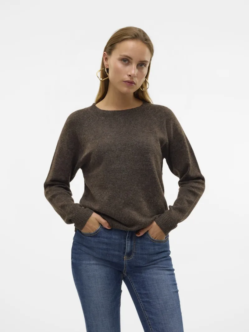 Vero Moda Pullover & Sweatshirts*VMDOFFY LS O-NECK BLOUSE GA NOOS pinecone