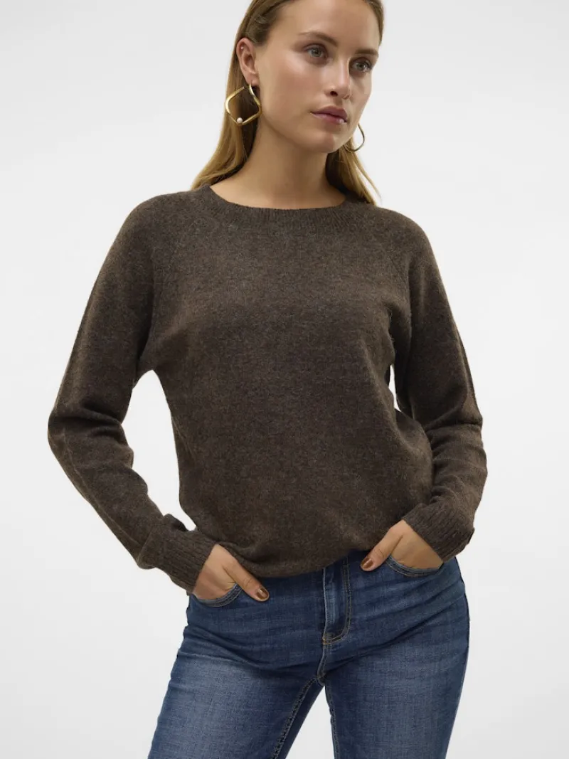 Vero Moda Pullover & Sweatshirts*VMDOFFY LS O-NECK BLOUSE GA NOOS pinecone