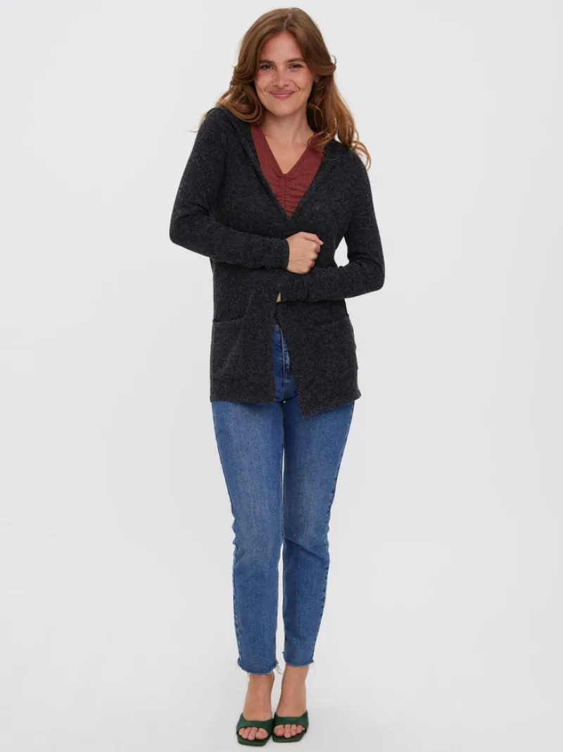 Vero Moda Pullover & Sweatshirts*VMDOFFY LS OPEN HOOD CARDIGAN GA NOOS Black
