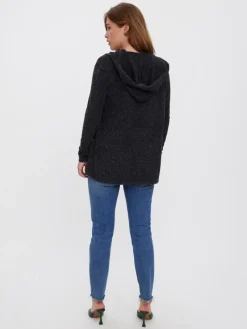 Vero Moda Pullover & Sweatshirts*VMDOFFY LS OPEN HOOD CARDIGAN GA NOOS Black
