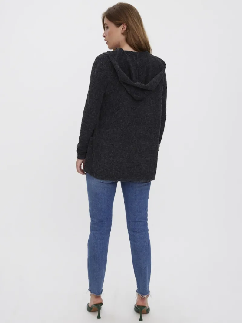 Vero Moda Pullover & Sweatshirts*VMDOFFY LS OPEN HOOD CARDIGAN GA NOOS Black