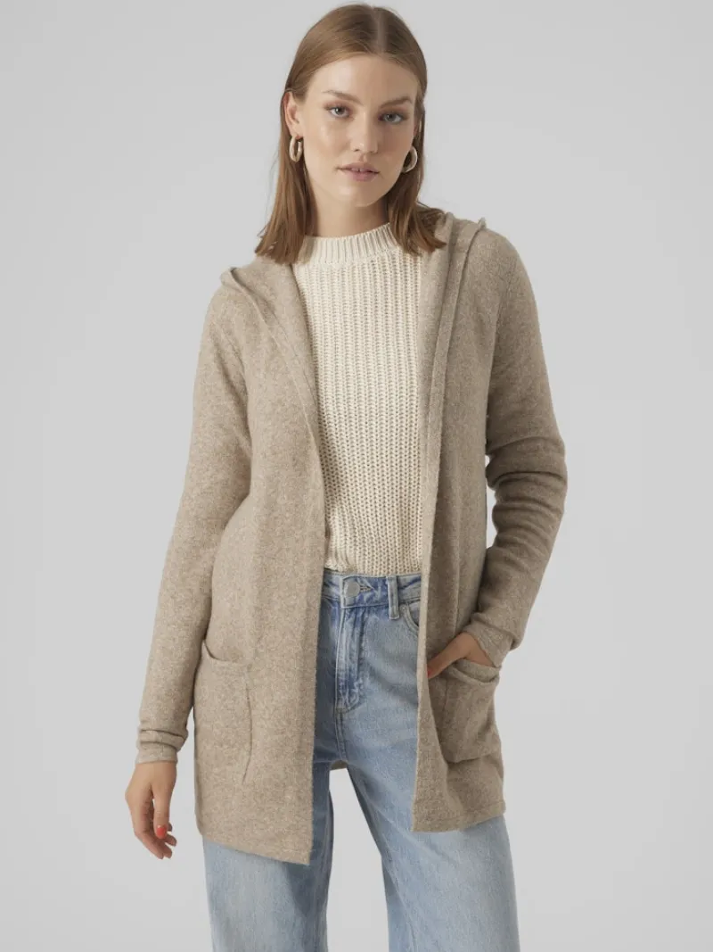 Vero Moda Pullover & Sweatshirts*VMDOFFY LS OPEN HOOD CARDIGAN GA NOOS Sepia Tint
