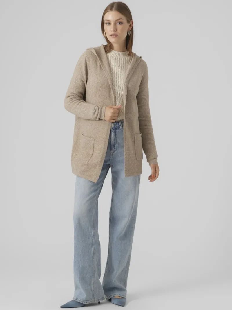 Vero Moda Pullover & Sweatshirts*VMDOFFY LS OPEN HOOD CARDIGAN GA NOOS Sepia Tint