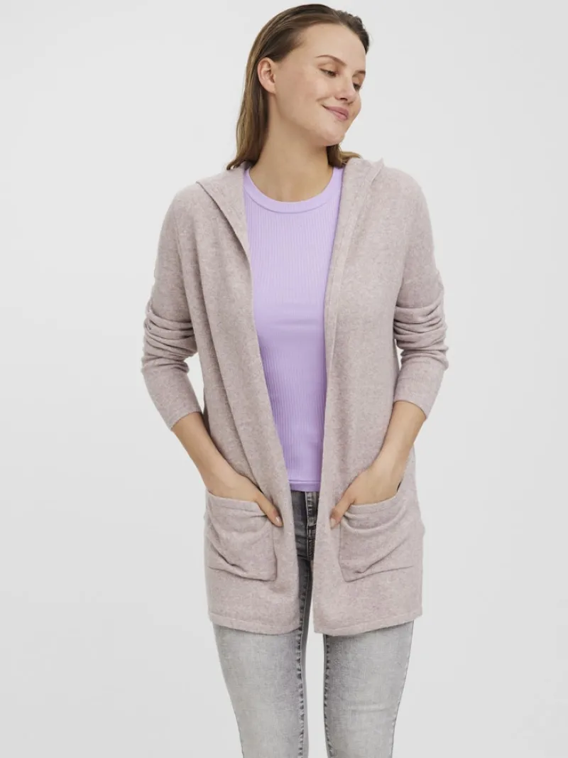 Vero Moda Pullover & Sweatshirts*VMDOFFY LS OPEN HOOD CARDIGAN GA NOOS Woodrose