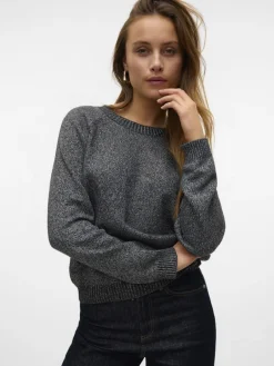 Vero Moda Pullover & Sweatshirts*VMDOFFYSHINE LS O-NECK BLOUSE REP NOOS Asphalt