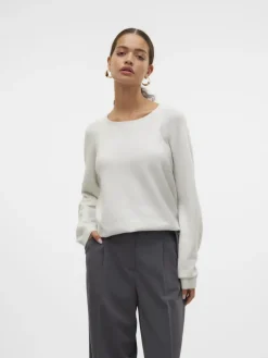 Vero Moda Pullover & Sweatshirts*VMDOFFYSHINE LS O-NECK BLOUSE REP NOOS Snow White