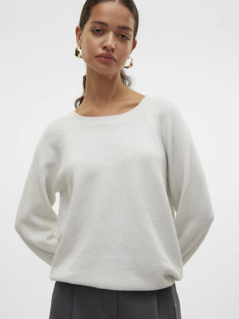 Vero Moda Pullover & Sweatshirts*VMDOFFYSHINE LS O-NECK BLOUSE REP NOOS Snow White