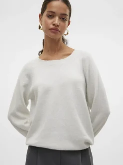 Vero Moda Pullover & Sweatshirts*VMDOFFYSHINE LS O-NECK BLOUSE REP NOOS Snow White