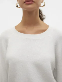 Vero Moda Pullover & Sweatshirts*VMDOFFYSHINE LS O-NECK BLOUSE REP NOOS Snow White