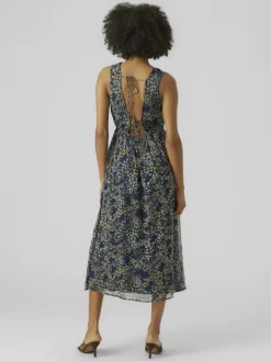 Vero Moda Kleider*VMDORA KAYA SL 7/8 DRESS WVN GA Navy Blazer