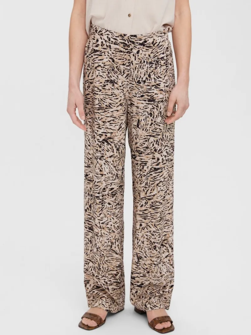 Vero Moda Hosen*VMEASY HW WIDE PANTS WVN GA White Pepper