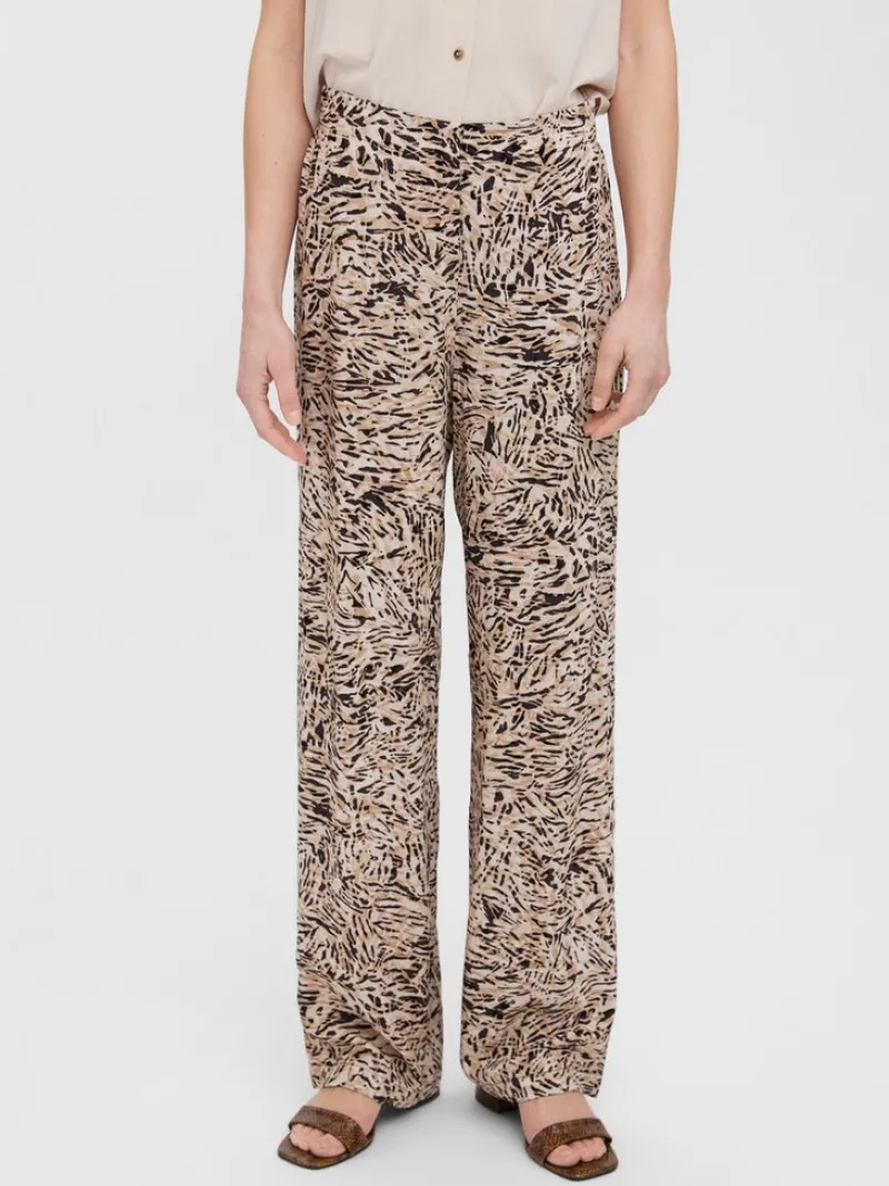 Vero Moda Hosen*VMEASY HW WIDE PANTS WVN GA White Pepper