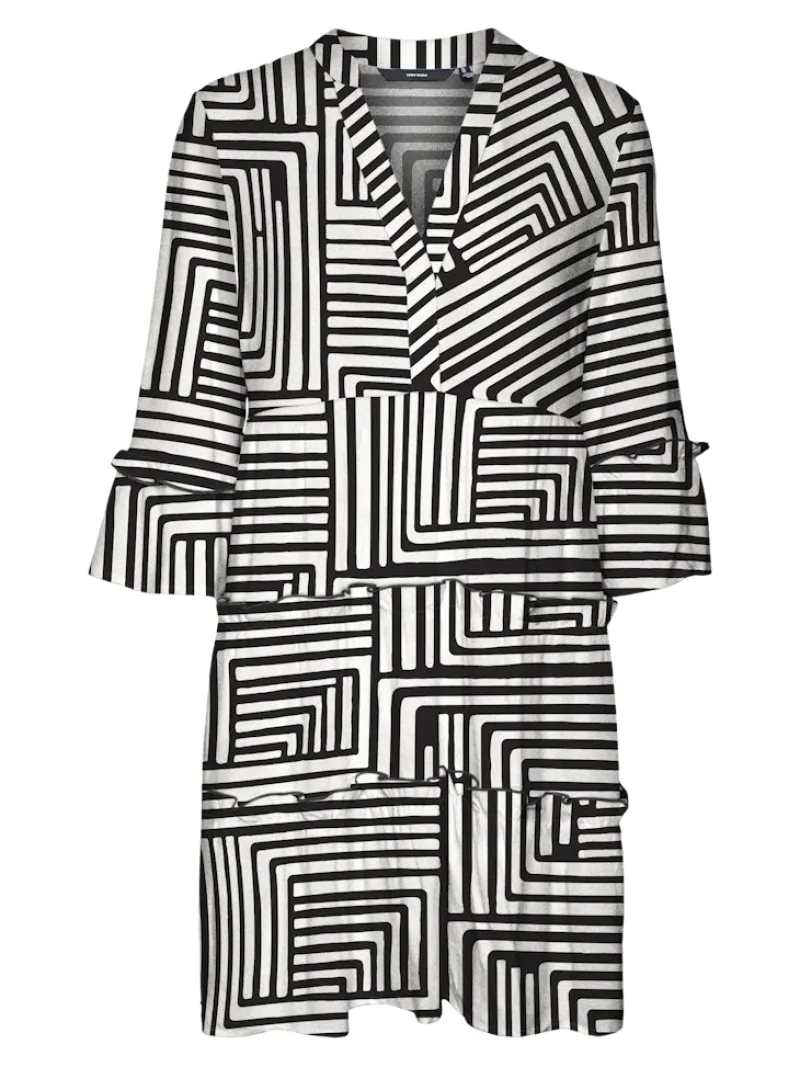 Vero Moda Kleider*VMEASY JOY 3/4 SHORT DRESS WVN GA Black