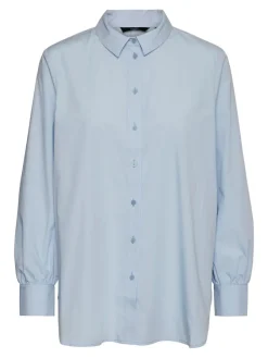 Vero Moda Blusen*VMELLA L/S BASIC SHIRT NOOS Cashmere Blue