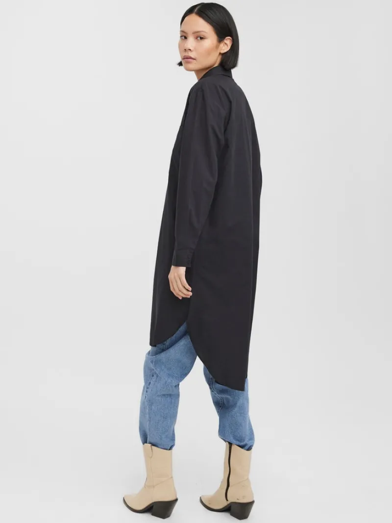 Vero Moda Blusen*VMELLA L/S LONG SHIRT NOOS Black