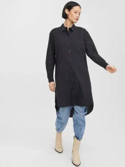 Vero Moda Blusen*VMELLA L/S LONG SHIRT NOOS Black