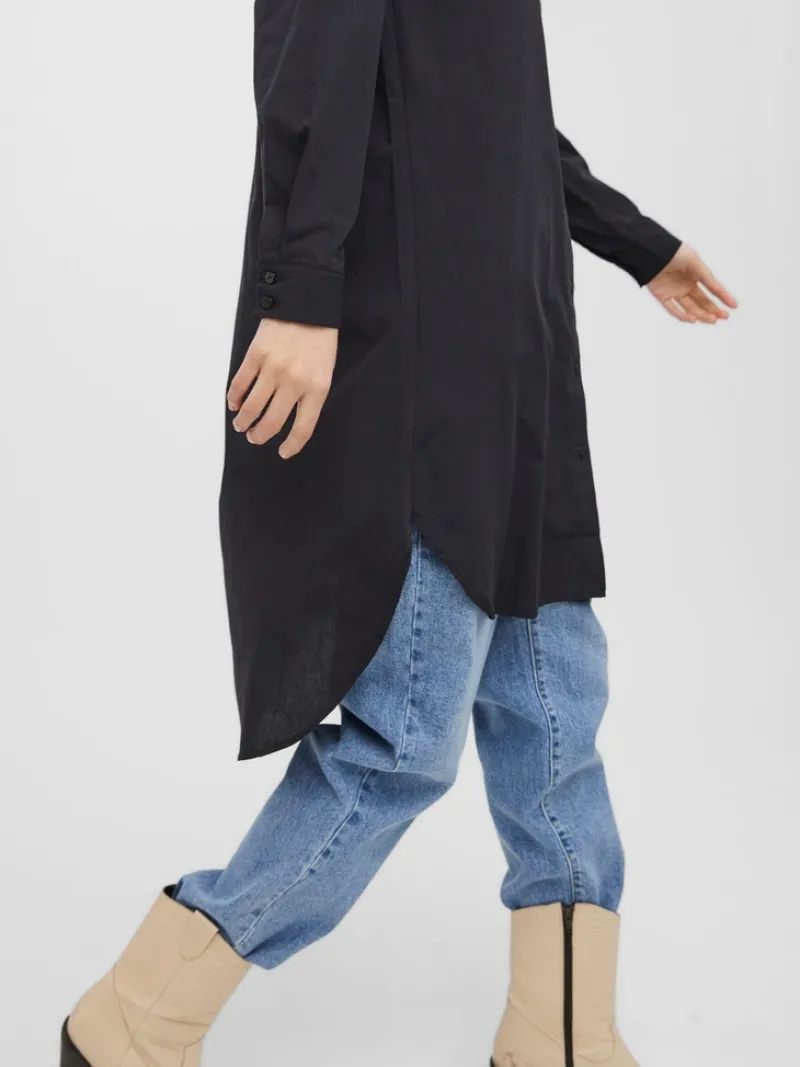 Vero Moda Blusen*VMELLA L/S LONG SHIRT NOOS Black