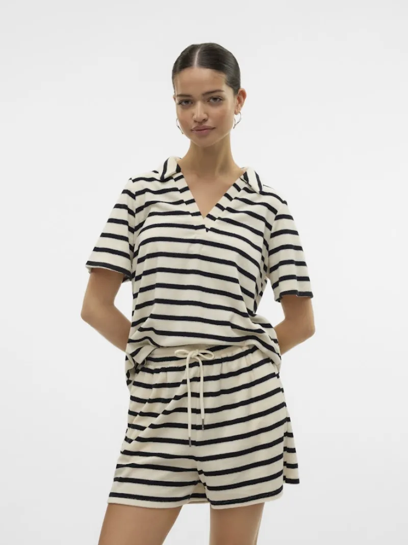 Vero Moda Shirts*VMEMELI S/S V-NECK TOP JRS LCS birch1