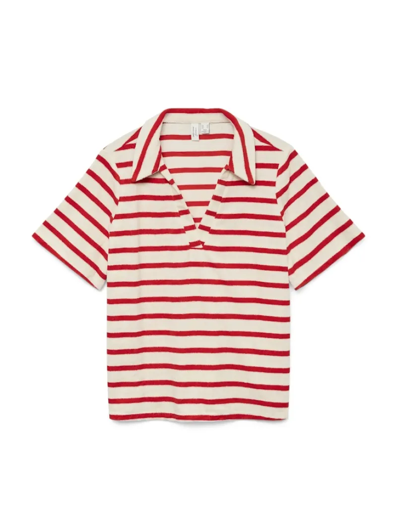 Vero Moda Shirts*VMEMELI S/S V-NECK TOP JRS LCS birch2