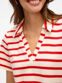 Vero Moda Shirts*VMEMELI S/S V-NECK TOP JRS LCS birch2