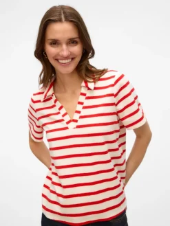 Vero Moda Shirts*VMEMELI S/S V-NECK TOP JRS LCS birch2