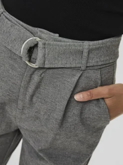 Vero Moda Hosen*VMEVA HR LOOSE BELT PANT GA COLOR Medium Grey Melange