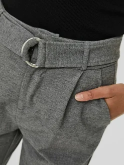 Vero Moda Hosen*VMEVA HR LOOSE BELT PANT GA COLOR Medium Grey Melange
