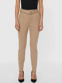 Vero Moda Hosen*VMEVA HR LOOSE BELT PANT GA COLOR Silver Mink