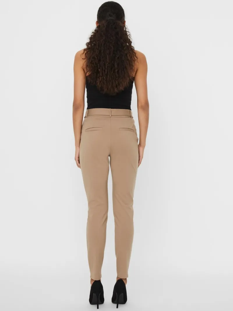 Vero Moda Hosen*VMEVA HR LOOSE BELT PANT GA COLOR Silver Mink