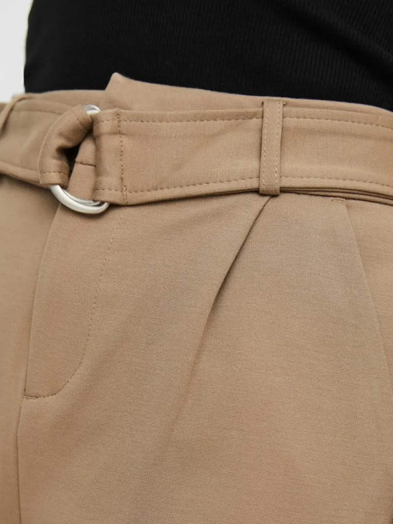 Vero Moda Hosen*VMEVA HR LOOSE BELT PANT GA COLOR Silver Mink