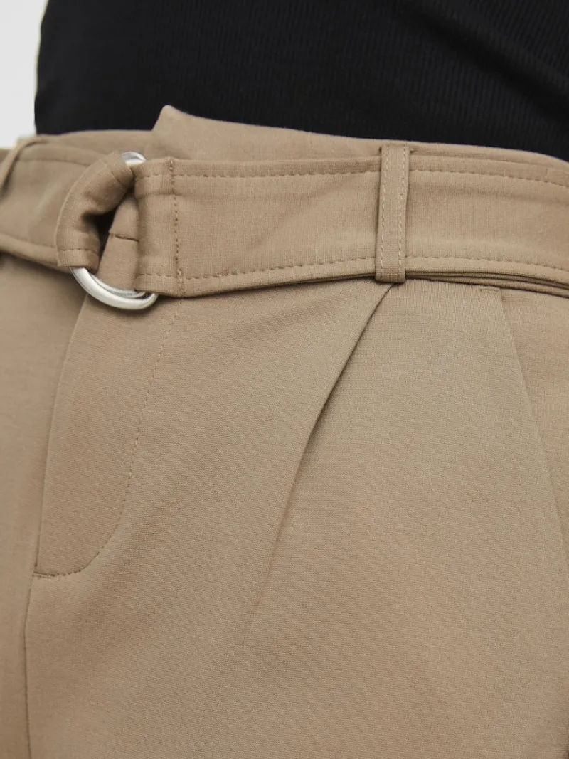 Vero Moda Hosen*VMEVA HR LOOSE BELT PANT GA COLOR Silver Mink