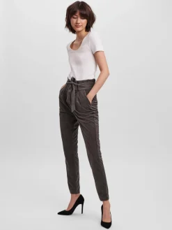Vero Moda Hosen*VMEVA HR LOOSE PAPERBAG CORD PANT NOOS Peat