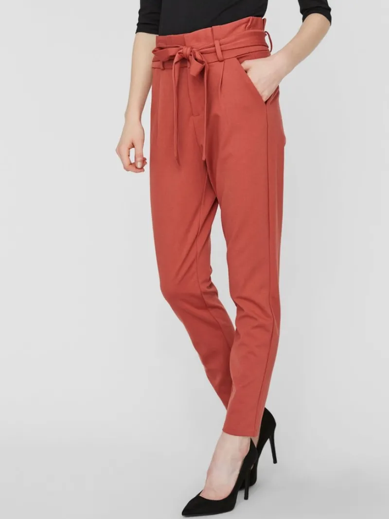 Vero Moda Hosen*VMEVA HR LOOSE PAPERBAG PANT GA COLOR marsala