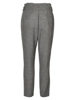 Vero Moda Hosen*VMEVA HR LOOSE PAPERBAG SP PANT NOOS Medium Grey Melange