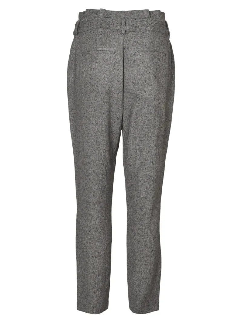 Vero Moda Hosen*VMEVA HR LOOSE PAPERBAG SP PANT NOOS Medium Grey Melange