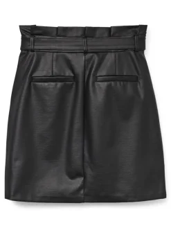 Vero Moda Röcke*VMEVA HR PAPERBAG COATED SKIRT GA NOOS Black