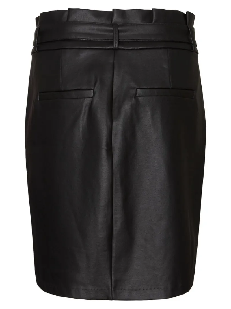 Vero Moda Röcke*VMEVA HR PAPERBAG COATED SKIRT GA NOOS Black