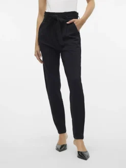 Vero Moda Hosen*VMEVA HW LOOSE PAPERBAG PANT NOOS Black