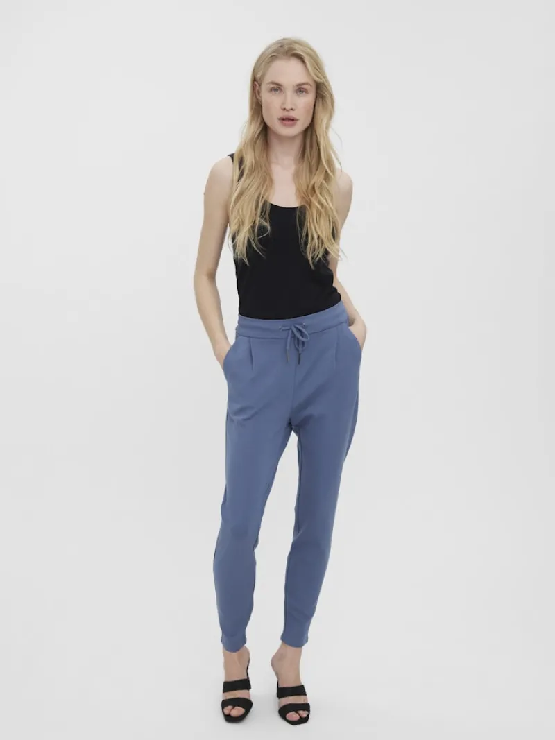 Vero Moda Hosen*VMEVA MR LOOSE STRING PANT GA NOOS china blue