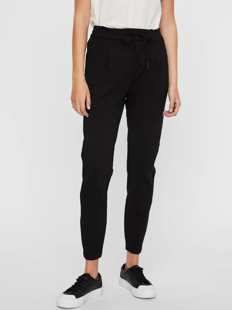 Vero Moda Hosen*VMEVA MR LOOSE STRING PANT GA NOOS Black