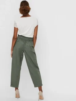 Vero Moda Hosen*VMEVANY HR LOOSE STRING ANKL PANT GA Laurel Wreath