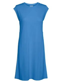 Vero Moda Kleider*VMEVERLY SL O-NECK SHORT DRESS VMA Azure Blue