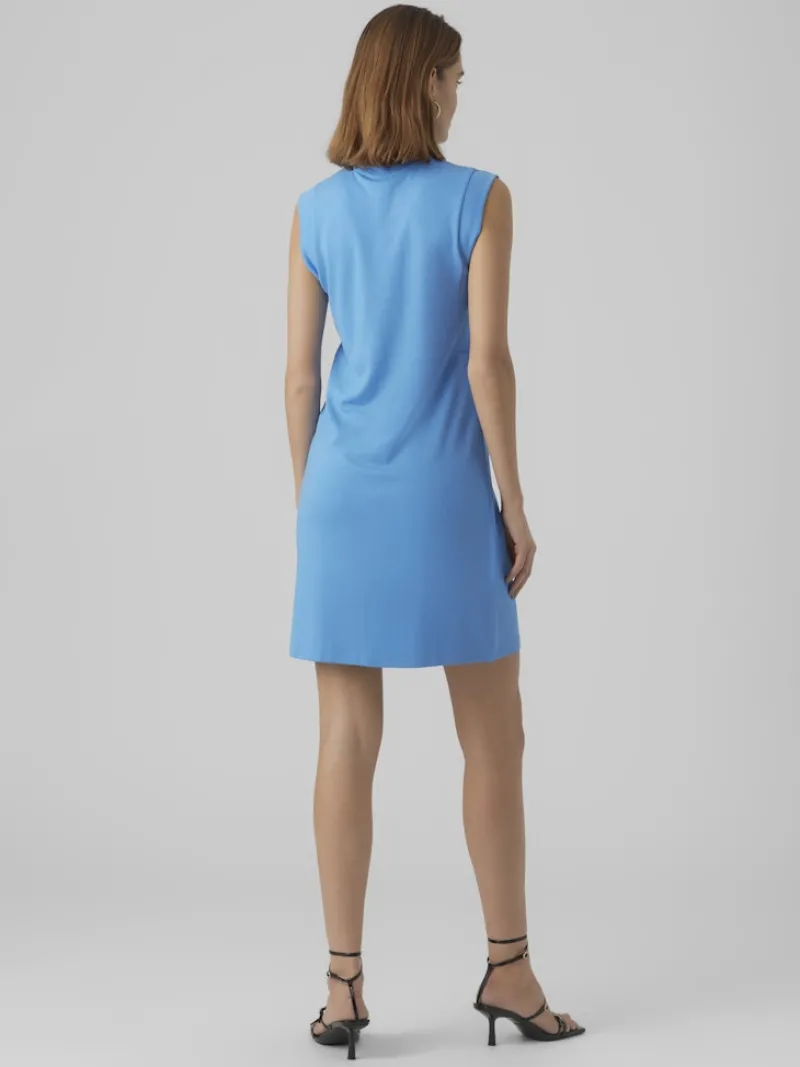 Vero Moda Kleider*VMEVERLY SL O-NECK SHORT DRESS VMA Azure Blue