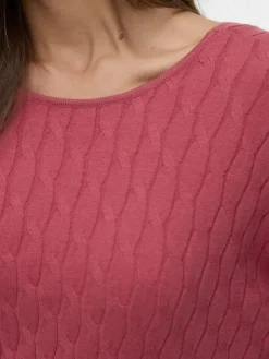 Vero Moda Pullover & Sweatshirts*VMFANTASTIC LS V-BACK CABLE PULLOVER holly berry