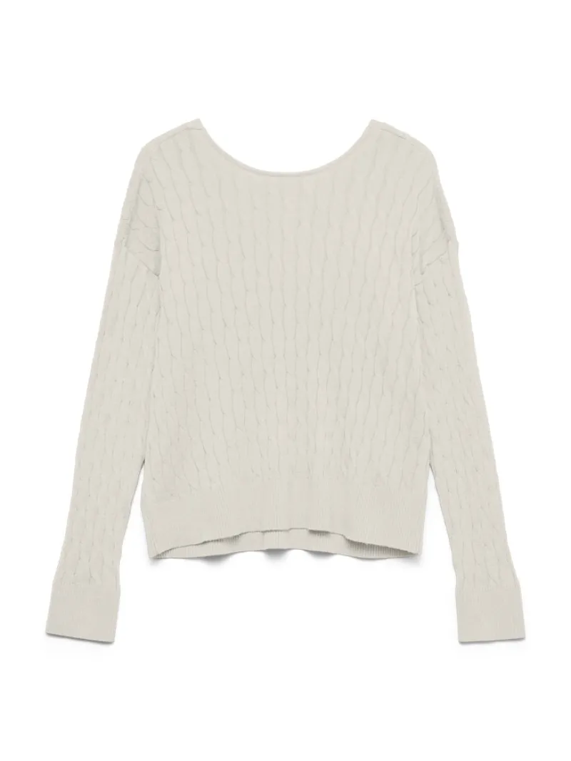 Vero Moda Pullover & Sweatshirts*VMFANTASTIC LS V-BACK CABLE PULLOVER birch